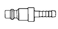 # 17-3B - 1/4 in. One Way Shut-Off - Hose Stem (Required hose Clamps) - Plug - Brass - 3/8 in.