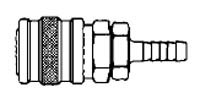 3/8 in. One Way Shut-Off - Hose Stem (Require Hose Clamps) - Manual - Socket