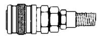 3/8 in. One Way Shut-Off - Self-Storing Air Hose - Manual - Socket