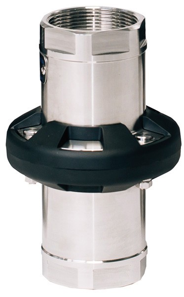 Mann Tek Safety Break-away Coupling Marine Female NPT, 4316 Stainless Steel, FKM (FPM) seal
