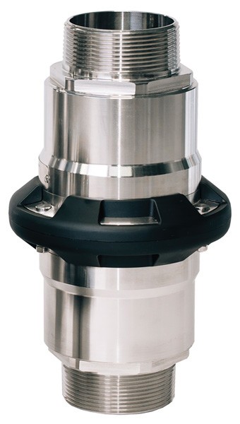 Mann Tek Safety Break-away Coupling Marine Male NPT, 6316 Stainless Steel, FKM (FPM) seal