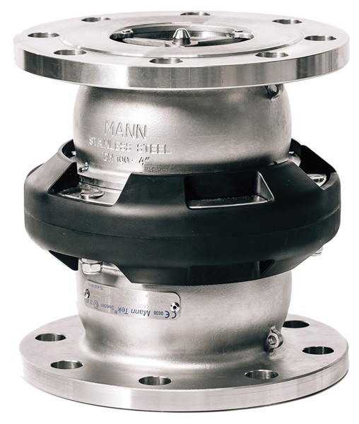 Mann Tek Safety Break-away Coupling Industrial 150# Flange, 4316 Stainless Steel, FKM (FPM) seal