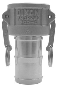 # DIX100-C-AL - Type C Couplers female coupler x hose shank - Aluminum - 1 in.