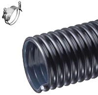 Kuriyama - UBK Polyurethane-Lined Abrasion-Resistant PVC Material Handling Hose - 6 in. X 20 ft. - OD: 6.81 in.