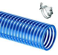 Kuriyama -  BW Blue Water Multi-Purpose Low Temperature Suction and Transfer Hose - 1-1/2 in. X 100 ft. - OD: 1.56 in.