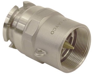 Bayonet Style Dry Disconnect Adapter x Female NPT, 2Stainless Steel, FKM seal