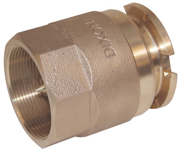 Bayonet Style Dry Disconnect Adapter x Female NPT, 3Brass, FKM seal