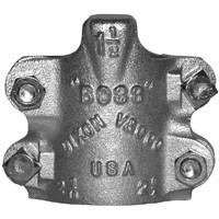 # DIX968 - Boss Clamp - 4-Bolt Type - 2 Gripping Fingers - Plated Iron - Hose ID: 1/2 in. - Hose OD: 58/64 in. to 1-2/64 in.