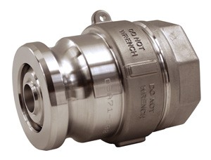 Bayloc™ Dry Disconnect Adapter x Female NPT, Stainless Steel, Buna seal