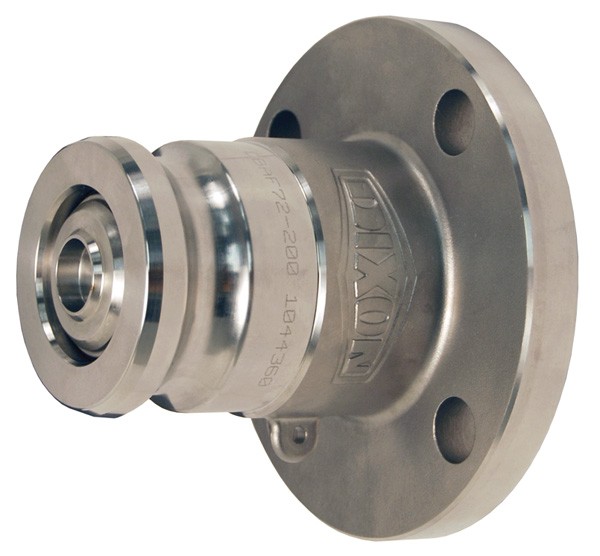 Bayloc™ Dry Disconnect Adapter x 150# ASA Flange, Stainless Steel, Buna seal
