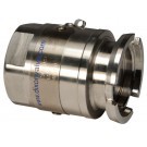 Mann Tek Dry Disconnect Adapter Tank Unit x Female NPT, 316 Stainless Steel, FKM (FPM) seal