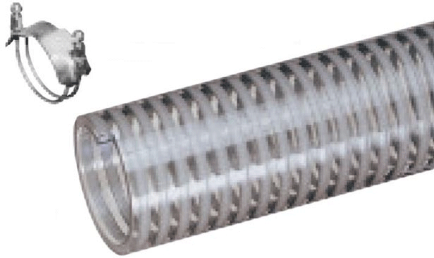 Kuriyama - Medium Duty PVC General Purpose Suction and Transfer Hose - 4 in. X 100 ft. - OD: 4.57 in.