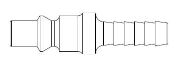 # 210-17 - 210 Series 1/4 in. - Hose Stem (Require Hose Clamps) - Plug - 3/8 in.
