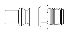 # 210-12 - 210 Series 1/4 in. - Male Thread - Plug - Steel - 1/8 in.