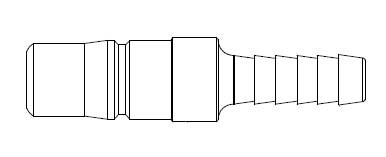 # 2L49 - 2FRL Series 3/8 in. - Hose Stem (Require Hose Clamps) - Plug - 1/2 in.