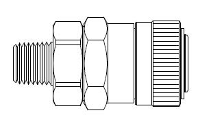 # 2R4104 - 2FRL Series 3/8 in. - Male Thread - Automatic Socket - 1/4 in.