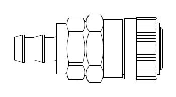 # 2R1714 - 2FRL Series 3/8 in. - Push-On Hose Stem - Automatic Socket - 3/8 in.