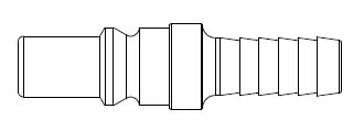 # 310-49 - 310 Series 3/8 in. - Hose Stem (Require Hose Clamps) - Plug - 1/2 in.