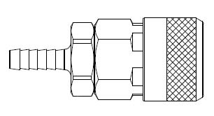 # 310-4704 - 310 Series 3/8 in. - Hose Stem (Require Hose Clamps) - Automatic Socket - 5/16 in.