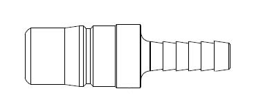 # 3L61 - 3FRL Series 1/2 in. - Hose Stem (Require Hose Clamps) - Plug - 3/4 in.