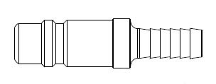 # 60-5 - 5 Series 1/2 in. - Hose Stem (Require Hose Clamps) - Plug - Steel - 1/2 in.