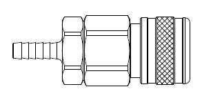 # 5605 - 5 Series 1/2 in. - Hose Stem (Require Hose Clamps) - Manual Socket - 1/4 in.