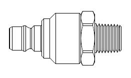 FH Series - Two Way Valved - Male Thread - Plug