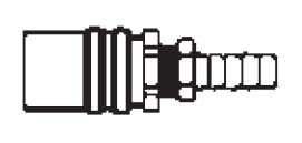 FS306P - 3/8 in. - FJT Series - Straight-Thru - Push-On Stem - Socket - Straight Hose Stem - 3/8 in.