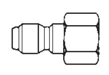 # 25FPB - FST Series - Straight-Thru Type - Female Thread - Plug - Brass - 1/4 in.