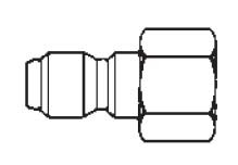 # 38FPS - FST Series - Straight-Thru Type - Female Thread - Plug - 303 Stainless Steel - 3/8 in.