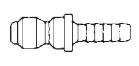 # 75HPB - FST Series - Straight-Thru Type - Hose Stem - Plug - Brass - 3/4 in.