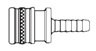 # 38HS - FST Series - Straight-Thru Type - Hose Stem - Socket - Brass - 3/8 in.