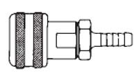 # FM4604 - 3/8 in. One Way Shut-Off - Hose Stem (Require Hose Clamps) - Automatic - Socket - 1/4 in.