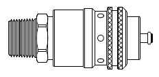 3/4 in. One Way Shut-Off - Male Thread - Coaxial - Coupler