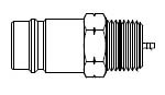 # 64-6CA - 3/4 in. One Way Shut-Off - Male Thread - Coaxial - Plug - 1/2 in.