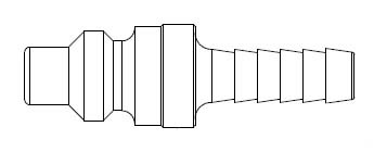 # O-17 - O60 Series 1/4 in. - Hose Stem (Require Hose Clamps) - Plug - 3/8 in.