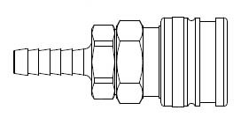 # O-3603 - O60 Series 1/4 in. - Hose Stem (Require Hose Clamps) - Manual Socket - 1/4 in.