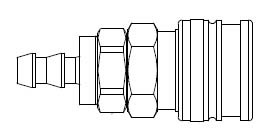 O60 Series 1/4 in. - Push-On Hose Stem - Manual Socket