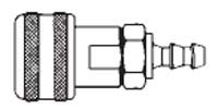 3/8 in. One Way Shut-Off - Push-On Hose Stem - Automatic - Socket