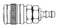 # 1713 - 1/4 in. One Way Shut-Off - Push-On Hose Stem - Manual - Industrial - Socket - 3/8 in.