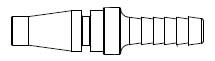 SHD3 Series 1/4 in. - Hose Stem (Required Hose Clamps) - Plug