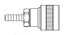 # SHD3603 - SHD3 Series 1/4 in. - Hose Stem (Required Hose Clamps) - Automatic Socket - Brass - 1/4 in.