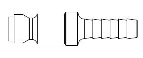 # TF17 - TF3 Series 1/4 in. - Hose Stem (Require Hose Clamps) - Plug - 3/8 in.