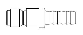 # TF48 - TF4 Series 3/8 in. - Hose Stem (Require Hose Clamps) - Plug - 3/8 in.