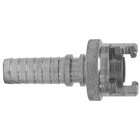 Hose End Barb with Knurled Flanged Sleeve