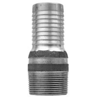 # DIXST1 - King Combination Nipples NPT Threaded End with Knurled Wrench Grip - Unplated Steel - 1/2 in.