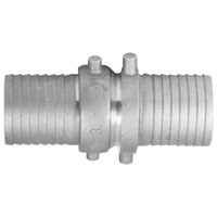 # DIXS183 - King Short Shank Suction Coupling - Complete with NPSM thread - Plated Iron Shanks with Plated Iron Nut - 6 in.