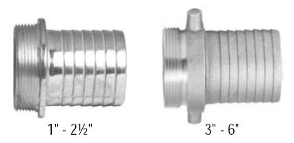 # DIXMA600 - King Short Shank Suction Coupling - Male NPSM thread - Aluminum - 6 in.
