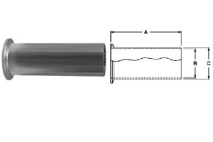 # SAN14MPHT-R100 - Tygon Hose Adapters - 316L Stainless Steel - Tube OD: 1 in.