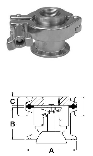 # SANB45BC-R400 - Ball Check Valves Female NPT - 316L Stainless Steel - 4 in.
